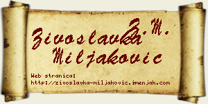 Živoslavka Miljaković vizit kartica
